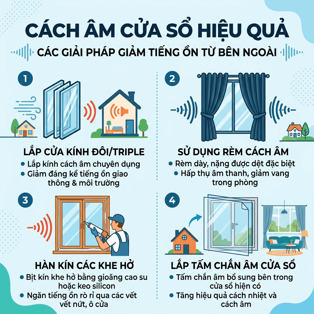 Cách Âm Cửa Sổ — Giải Pháp Hiệu Quả Nhất Cho Từng Tình Huống